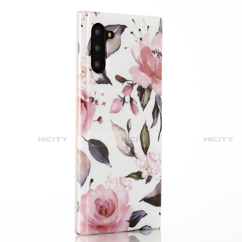 Custodia Silicone Gel Morbida Fiori Cover S03 per Samsung Galaxy Note 10 5G Rosa