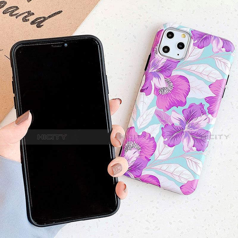 Custodia Silicone Gel Morbida Fiori Cover S04 per Apple iPhone 11 Pro Max