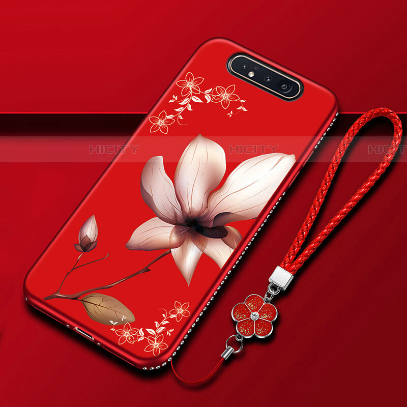 Custodia Silicone Gel Morbida Fiori Cover S06 per Samsung Galaxy A90 4G