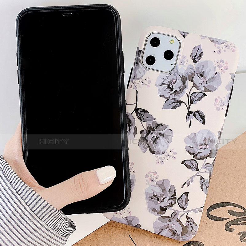 Custodia Silicone Gel Morbida Fiori Cover S07 per Apple iPhone 11 Pro Max