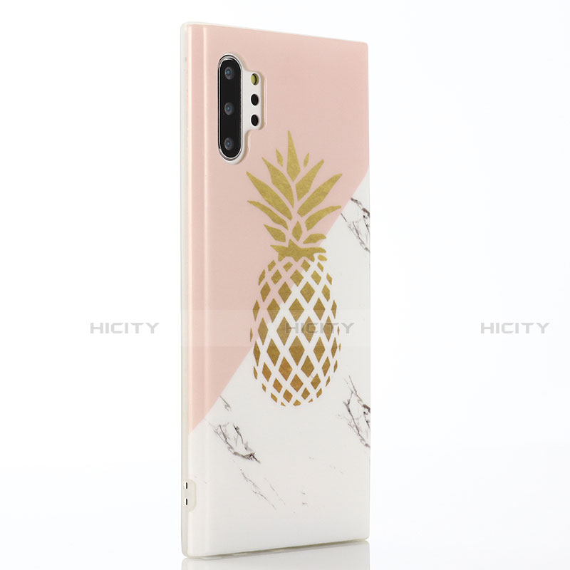Custodia Silicone Gel Morbida Frutta Cover S01 per Samsung Galaxy Note 10 Plus 5G Rosa