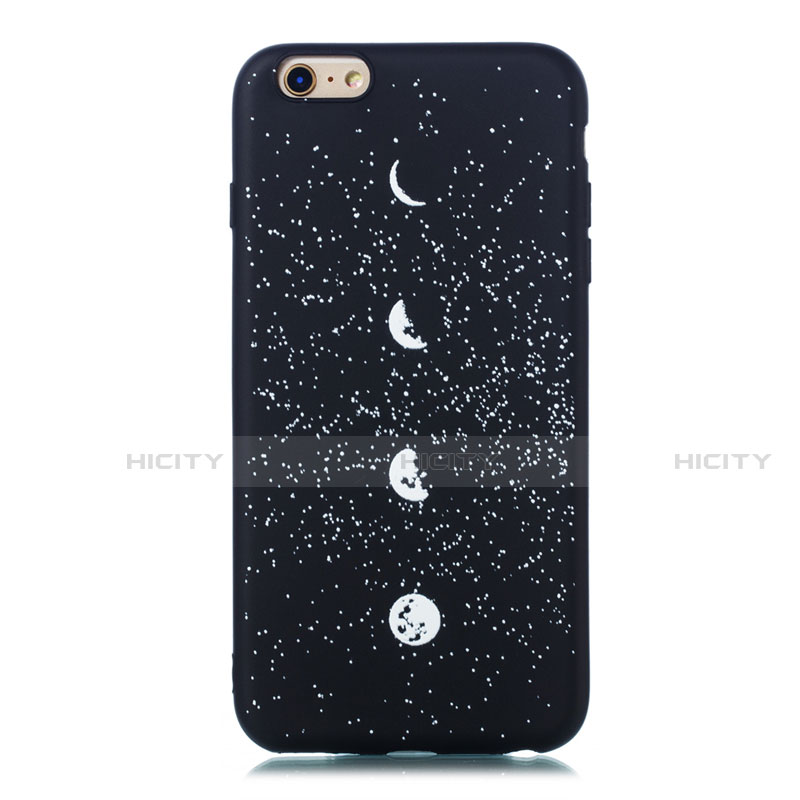 Custodia Silicone Gel Morbida Mistica Luna Stelle Cover per Apple iPhone 6 Plus Multicolore