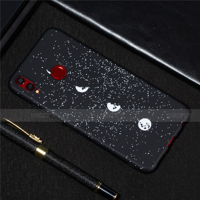 Custodia Silicone Gel Morbida Mistica Luna Stelle Cover per Huawei Honor V10 Lite