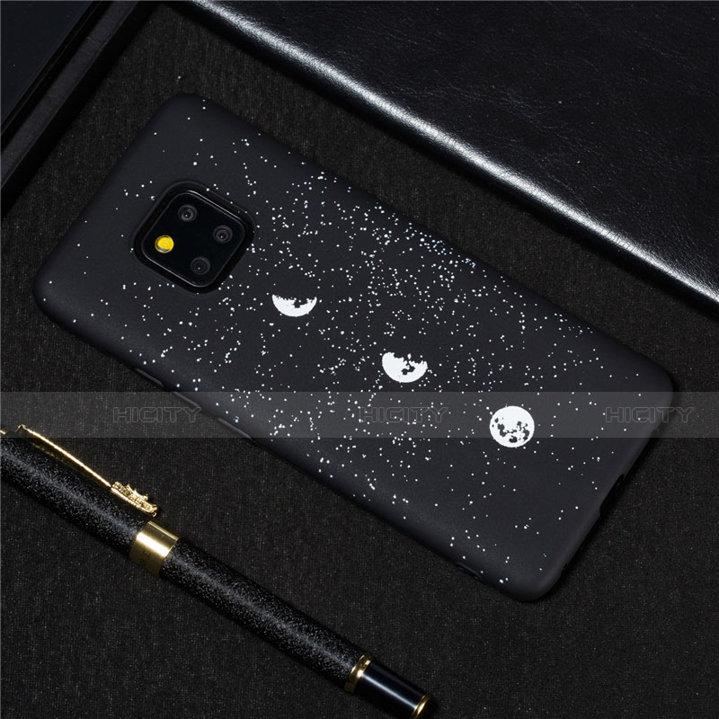 Custodia Silicone Gel Morbida Mistica Luna Stelle Cover per Huawei Mate 20 Pro