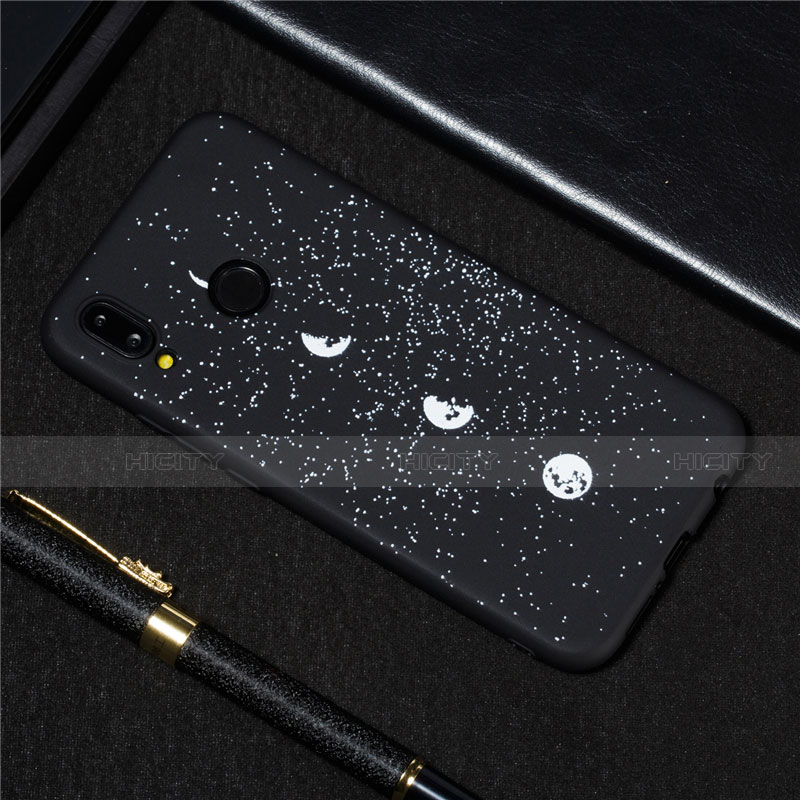 Custodia Silicone Gel Morbida Mistica Luna Stelle Cover per Huawei P20 Lite