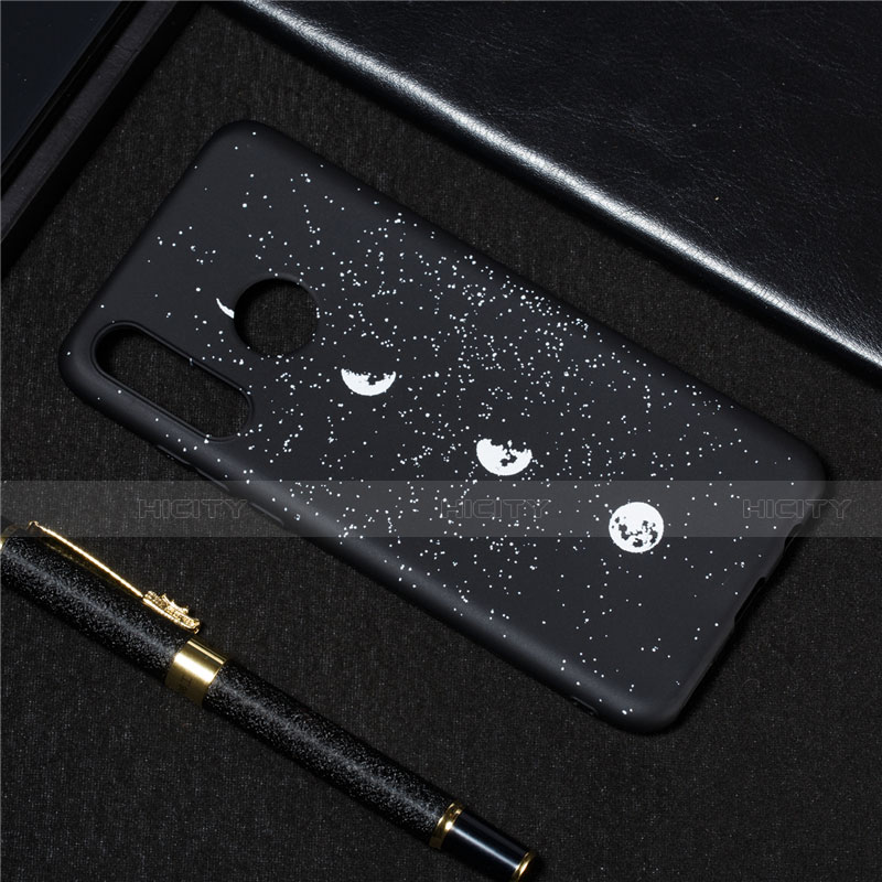 Custodia Silicone Gel Morbida Mistica Luna Stelle Cover per Huawei P30 Lite New Edition