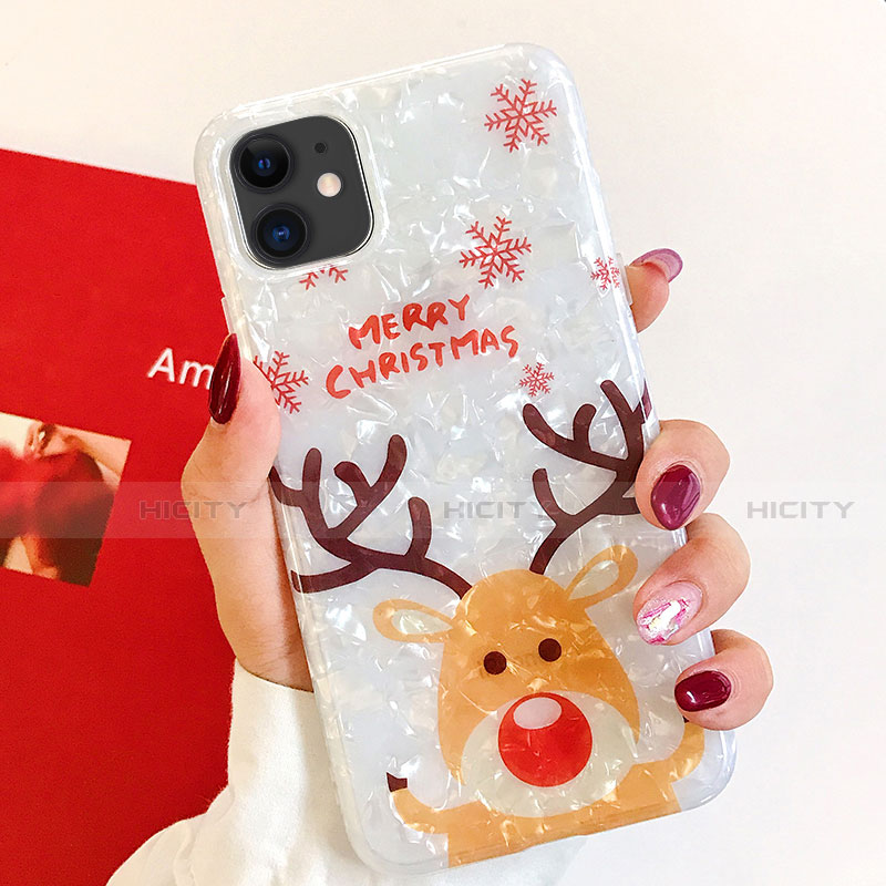 Custodia Silicone Gel Morbida Natale Cover per Apple iPhone 11