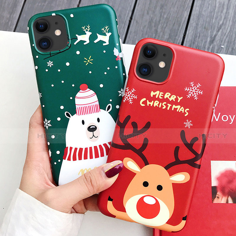 Custodia Silicone Gel Morbida Natale Cover S01 per Apple iPhone 11