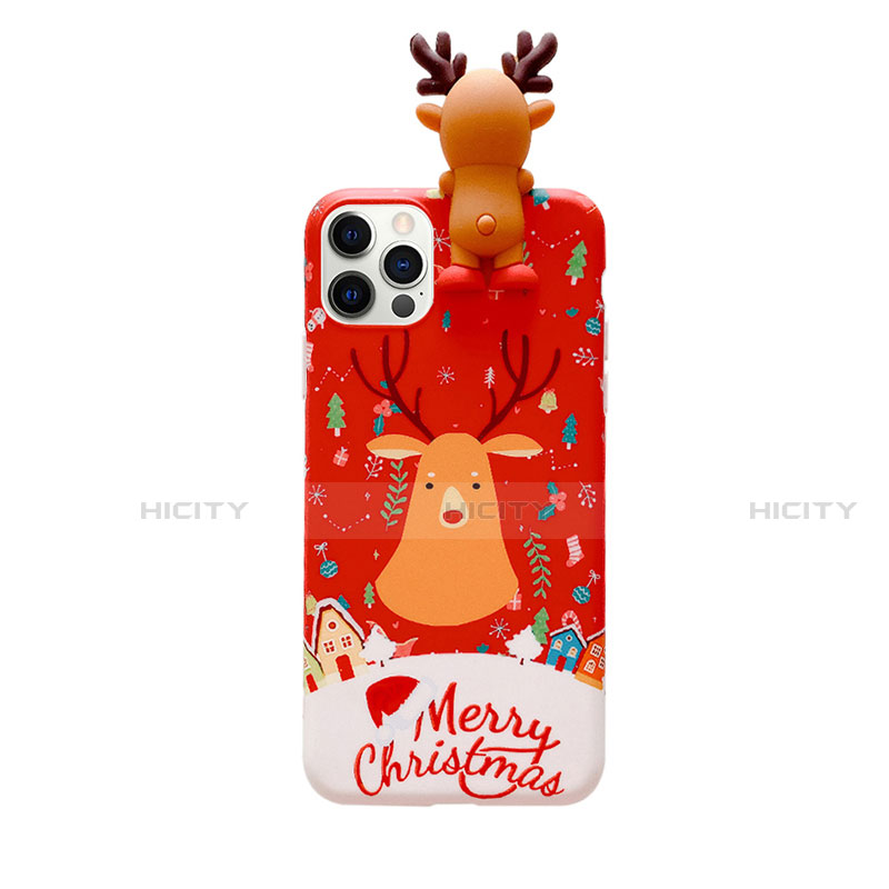 Custodia Silicone Gel Morbida Natale Cover S01 per Apple iPhone 12 Pro