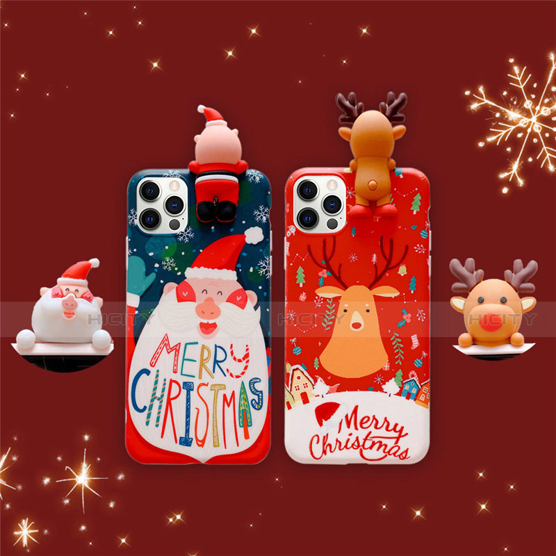 Custodia Silicone Gel Morbida Natale Cover S01 per Apple iPhone 12 Pro Max