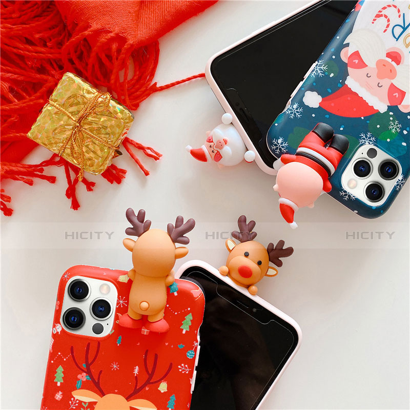 Custodia Silicone Gel Morbida Natale Cover S01 per Apple iPhone 12 Pro Max