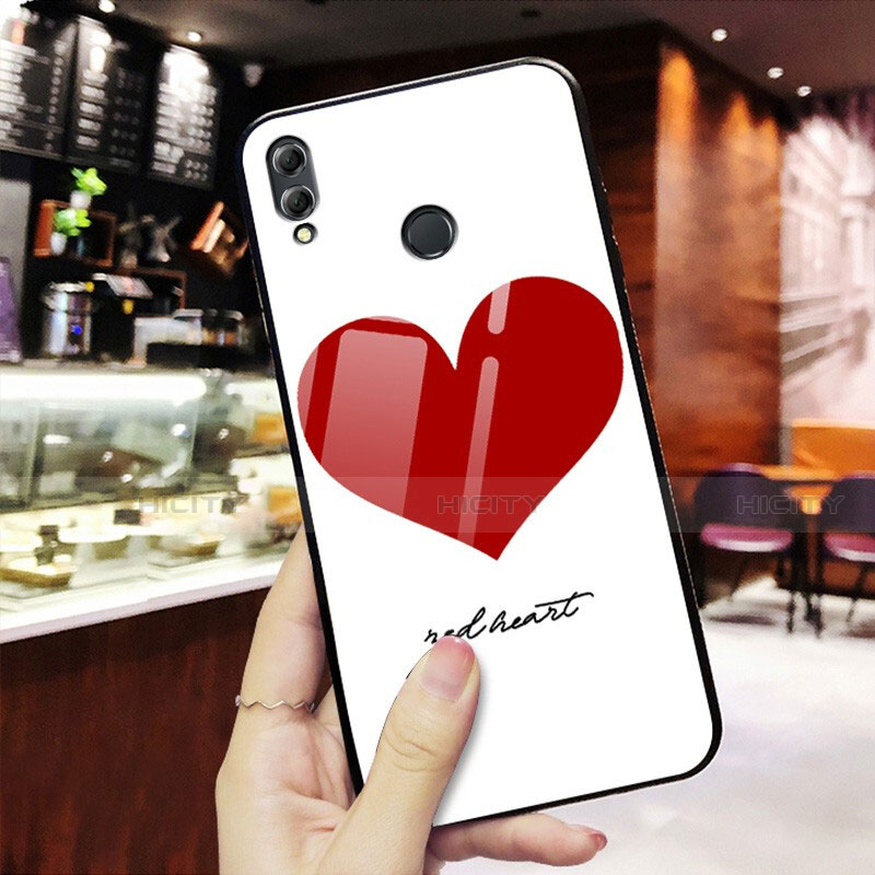 Custodia Silicone Laterale Amore Cuore Specchio Cover S02 per Huawei Honor View 10 Lite Rosso