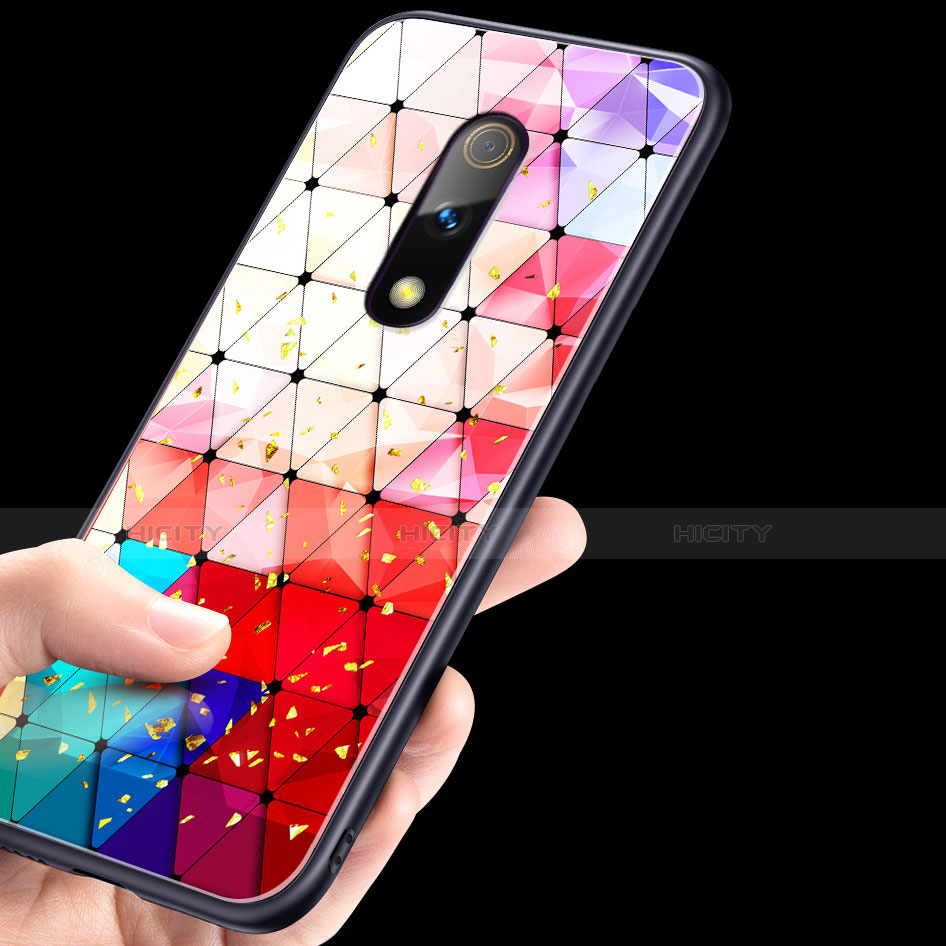 Custodia Silicone Laterale Fantasia Modello Specchio Cover per Oppo Realme X Colorato