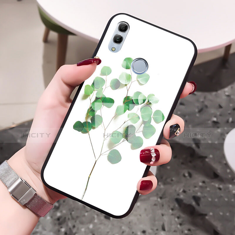 Custodia Silicone Laterale Fiori Specchio Cover per Huawei Honor 10 Lite Verde