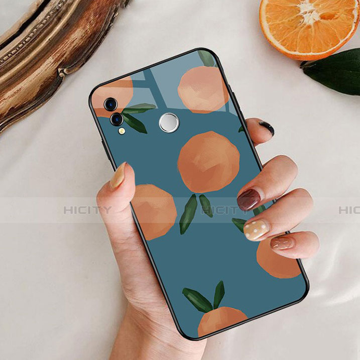 Custodia Silicone Laterale Frutta Specchio Cover per Huawei Honor 8X Blu