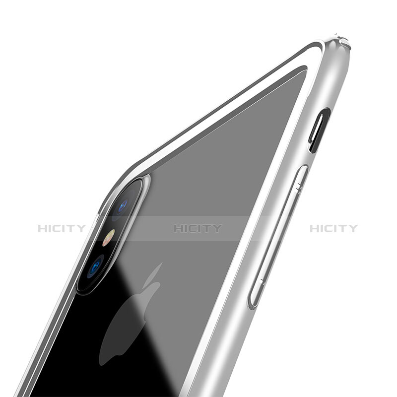 Custodia Silicone Laterale per Apple iPhone X Bianco