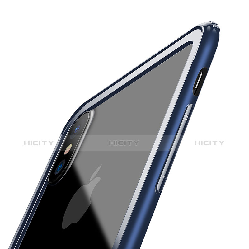 Custodia Silicone Laterale per Apple iPhone Xs Max Blu