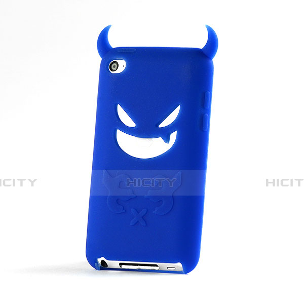 Custodia Silicone Morbida Diavolo per Apple iPod Touch 4 Blu