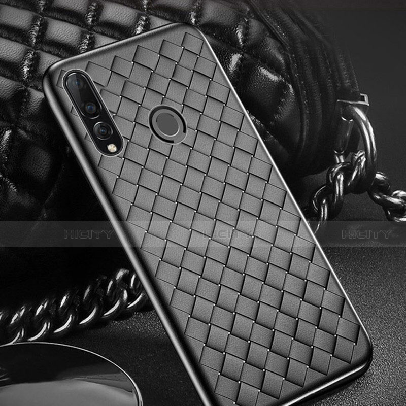 Custodia Silicone Morbida In Pelle Cover A01 per Huawei Enjoy 9s Nero