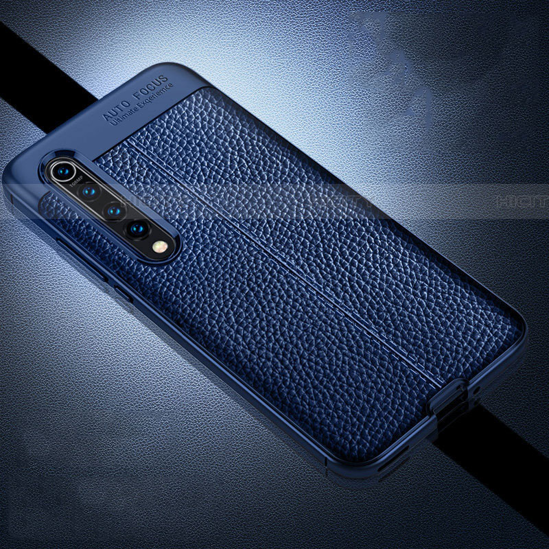 Custodia Silicone Morbida In Pelle Cover A01 per Xiaomi Mi 10 Blu