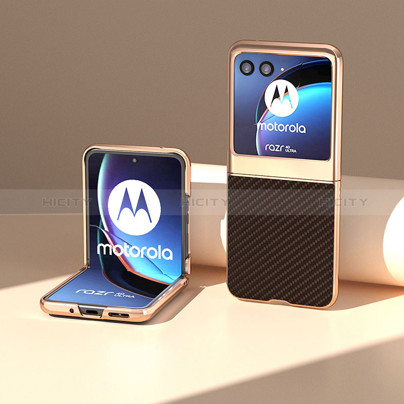 Custodia Silicone Morbida In Pelle Cover B04H per Motorola Moto Razr 40 Ultra 5G