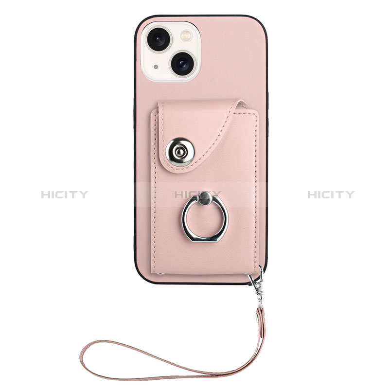 Custodia Silicone Morbida In Pelle Cover BF1 per Apple iPhone 14 Oro Rosa
