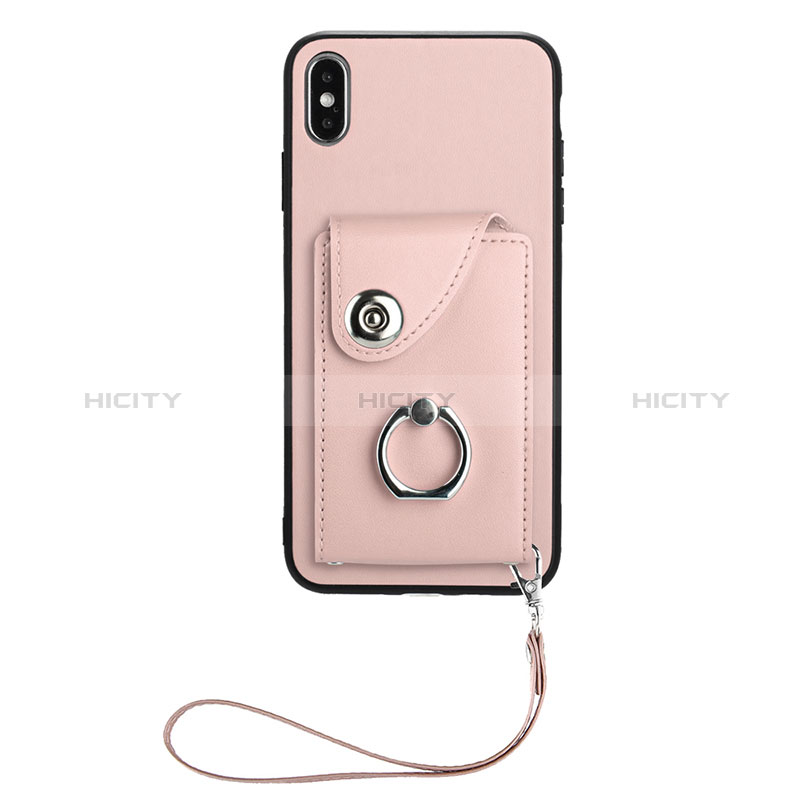 Custodia Silicone Morbida In Pelle Cover BF1 per Apple iPhone X Oro Rosa