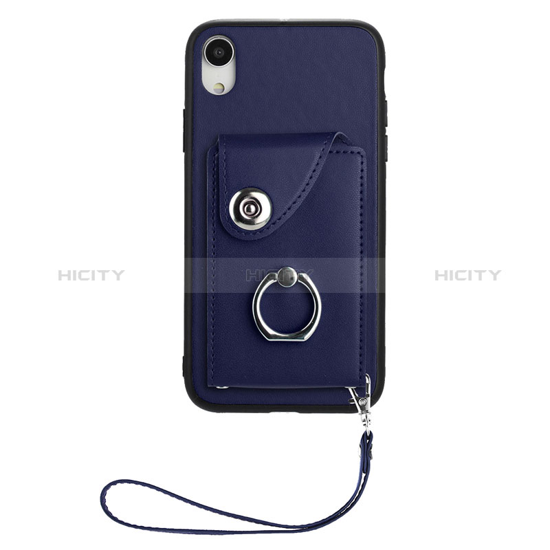 Custodia Silicone Morbida In Pelle Cover BF1 per Apple iPhone XR Blu