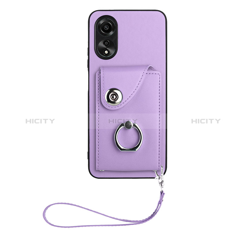 Custodia Silicone Morbida In Pelle Cover BF1 per Oppo A17 Viola