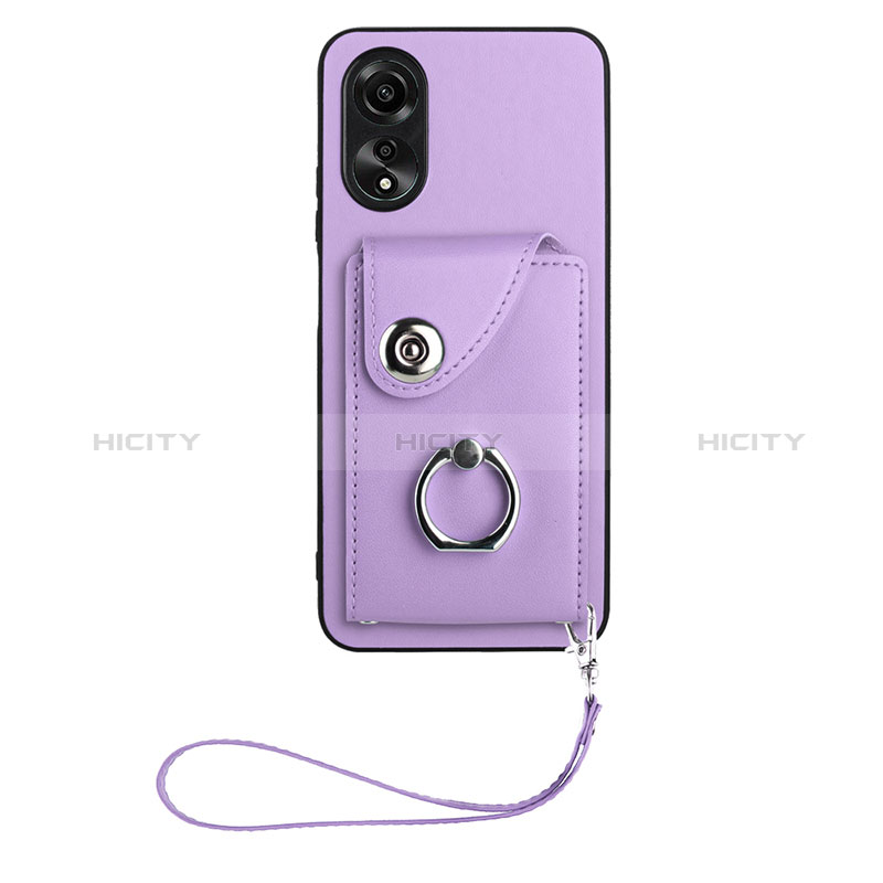 Custodia Silicone Morbida In Pelle Cover BF1 per Oppo A78 5G Viola