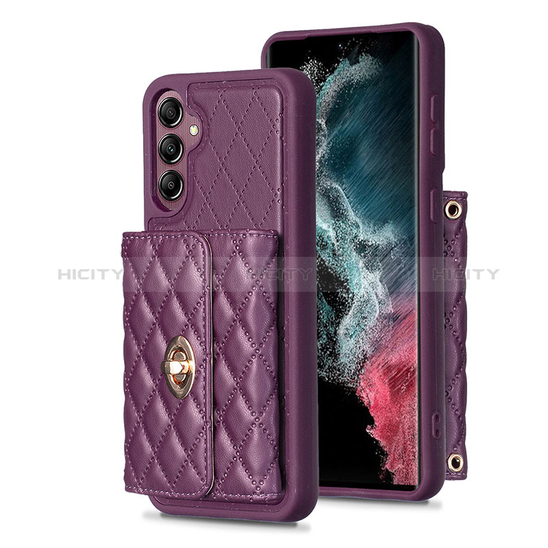 Custodia Silicone Morbida In Pelle Cover BF4 per Samsung Galaxy A14 5G Viola