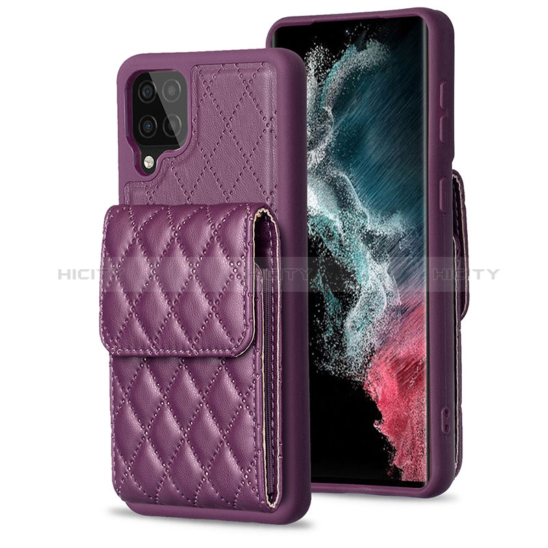 Custodia Silicone Morbida In Pelle Cover BF6 per Samsung Galaxy M12 Viola