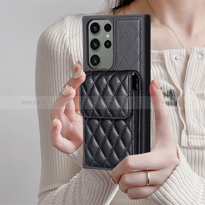Custodia Silicone Morbida In Pelle Cover BF6 per Samsung Galaxy S22 Ultra 5G
