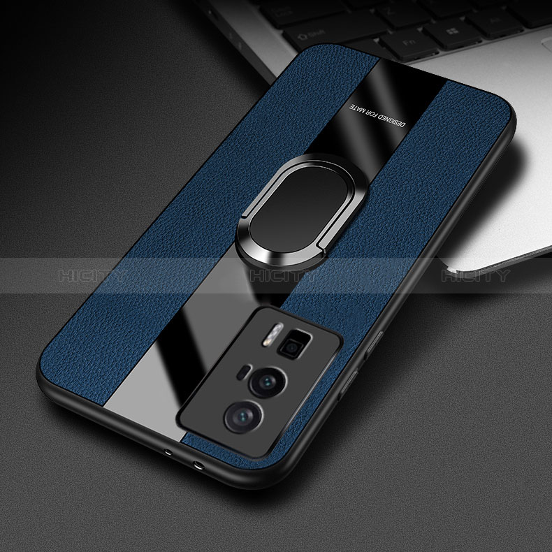 Custodia Silicone Morbida In Pelle Cover con Magnetico Anello Supporto PB1 per Xiaomi Poco F5 Pro 5G