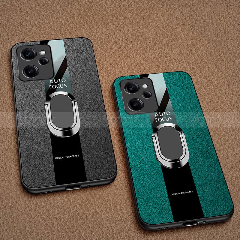 Custodia Silicone Morbida In Pelle Cover con Magnetico Anello Supporto PB1 per Xiaomi Poco X5 Pro 5G