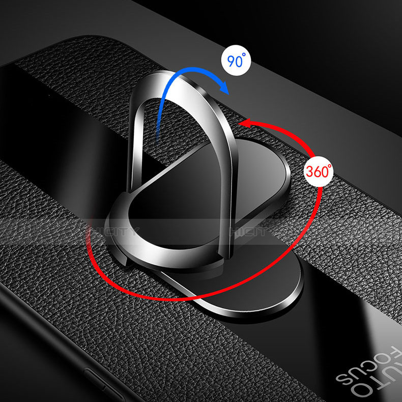 Custodia Silicone Morbida In Pelle Cover con Magnetico Anello Supporto per Huawei Honor 30
