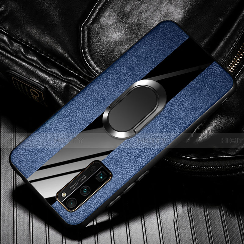 Custodia Silicone Morbida In Pelle Cover con Magnetico Anello Supporto per Huawei Honor 30 Pro+ Plus