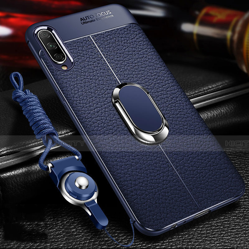 Custodia Silicone Morbida In Pelle Cover con Magnetico Anello Supporto per Huawei Honor 9X Pro