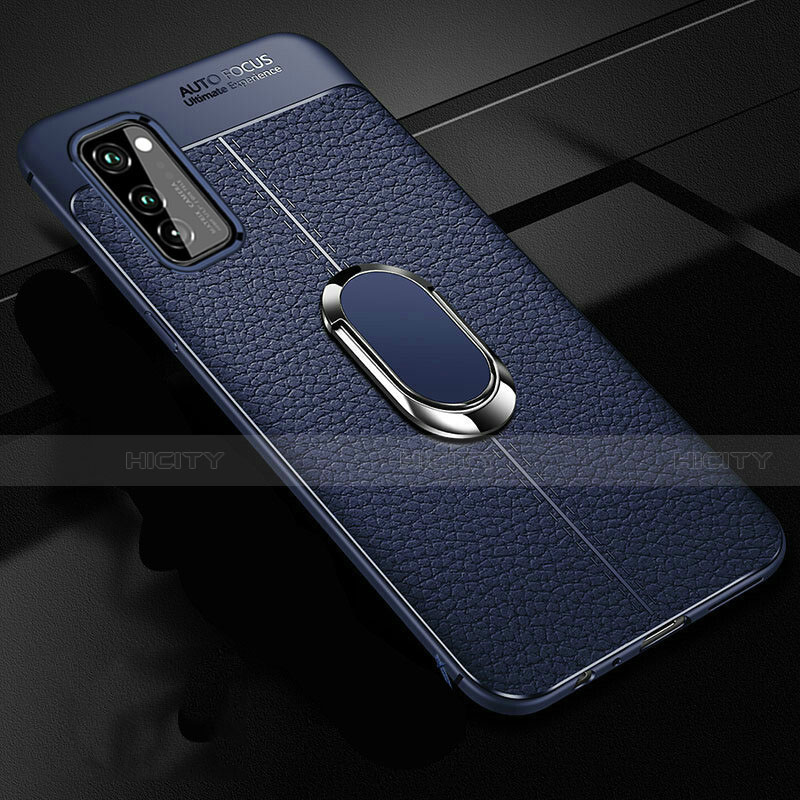 Custodia Silicone Morbida In Pelle Cover con Magnetico Anello Supporto per Huawei Honor V30 5G