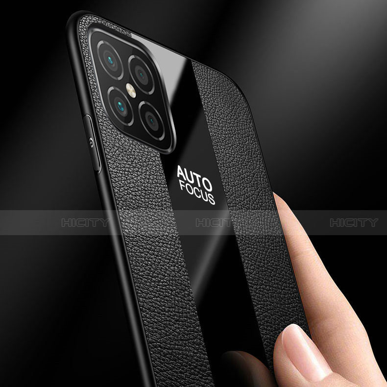 Custodia Silicone Morbida In Pelle Cover con Magnetico Anello Supporto per Huawei Nova 8 SE 5G