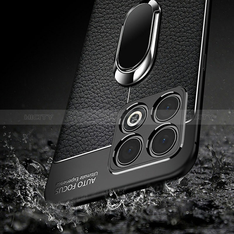 Custodia Silicone Morbida In Pelle Cover con Magnetico Anello Supporto per OnePlus 10 Pro 5G