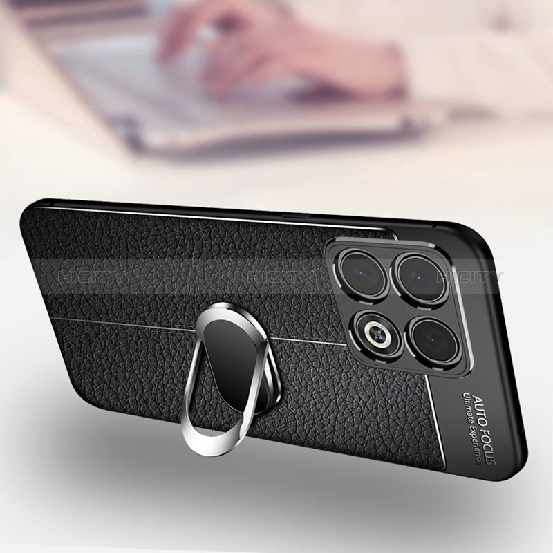 Custodia Silicone Morbida In Pelle Cover con Magnetico Anello Supporto per OnePlus 10 Pro 5G