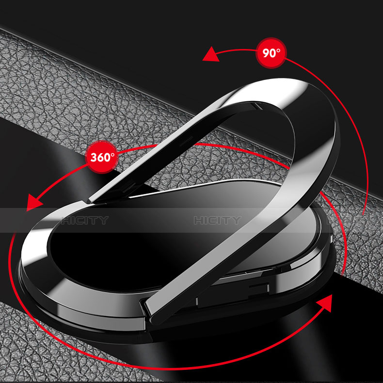 Custodia Silicone Morbida In Pelle Cover con Magnetico Anello Supporto per Oppo Find X3 Lite 5G