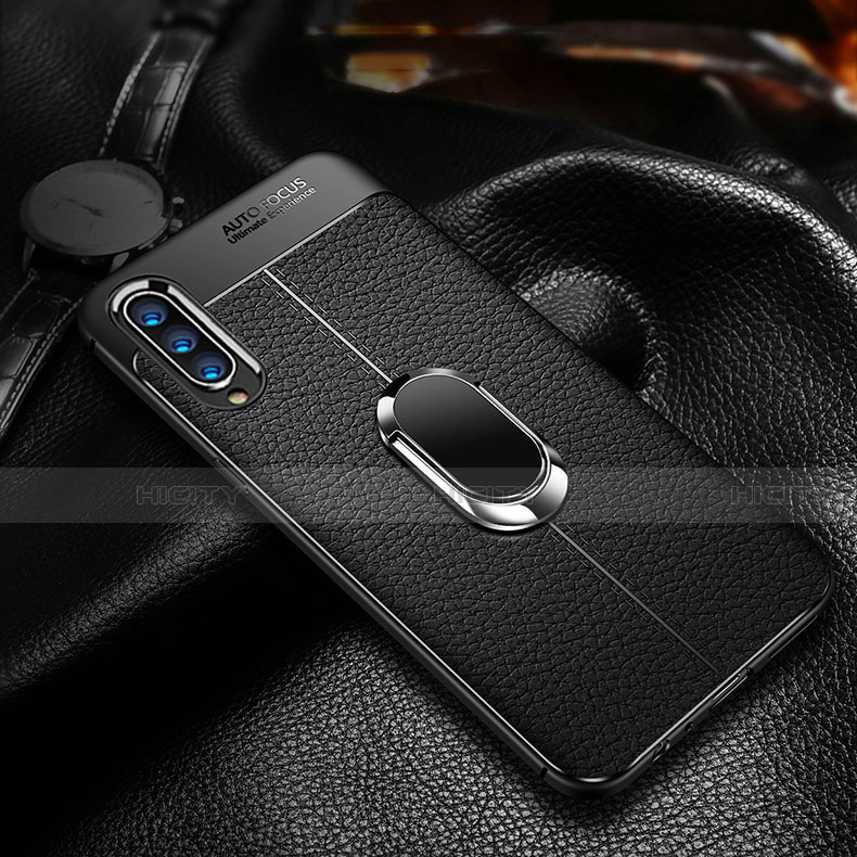 Custodia Silicone Morbida In Pelle Cover con Magnetico Anello Supporto per Samsung Galaxy A70
