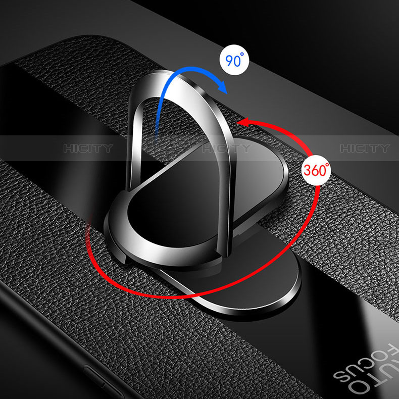 Custodia Silicone Morbida In Pelle Cover con Magnetico Anello Supporto per Xiaomi Mi 10T Pro 5G