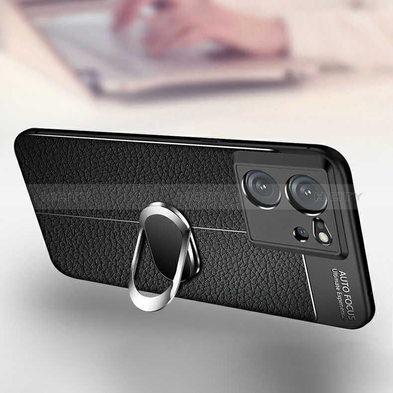 Custodia Silicone Morbida In Pelle Cover con Magnetico Anello Supporto per Xiaomi Mi 13T 5G