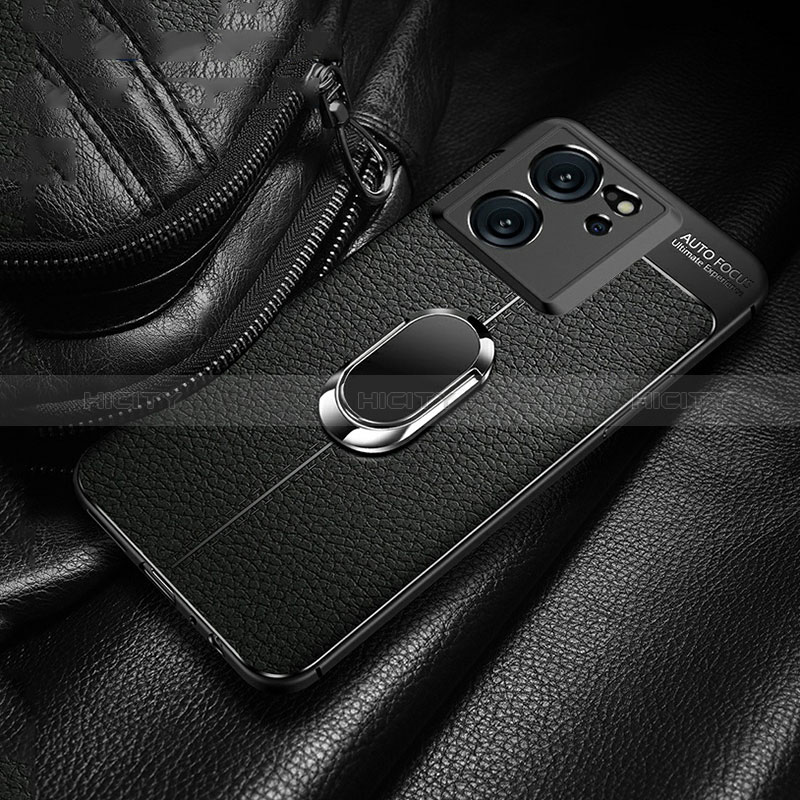 Custodia Silicone Morbida In Pelle Cover con Magnetico Anello Supporto per Xiaomi Mi 13T 5G