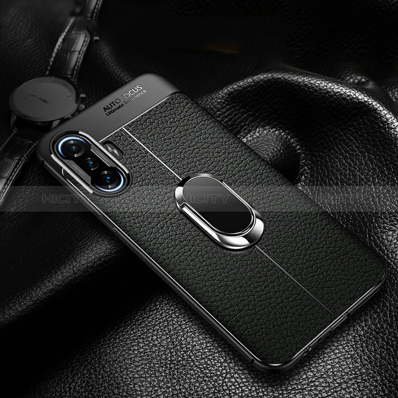Custodia Silicone Morbida In Pelle Cover con Magnetico Anello Supporto per Xiaomi Poco F3 GT 5G
