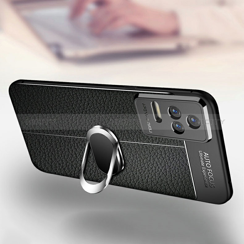 Custodia Silicone Morbida In Pelle Cover con Magnetico Anello Supporto per Xiaomi Poco F4 5G