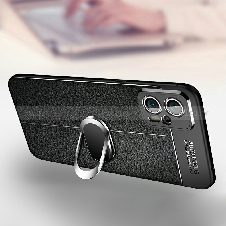 Custodia Silicone Morbida In Pelle Cover con Magnetico Anello Supporto per Xiaomi Poco F5 5G